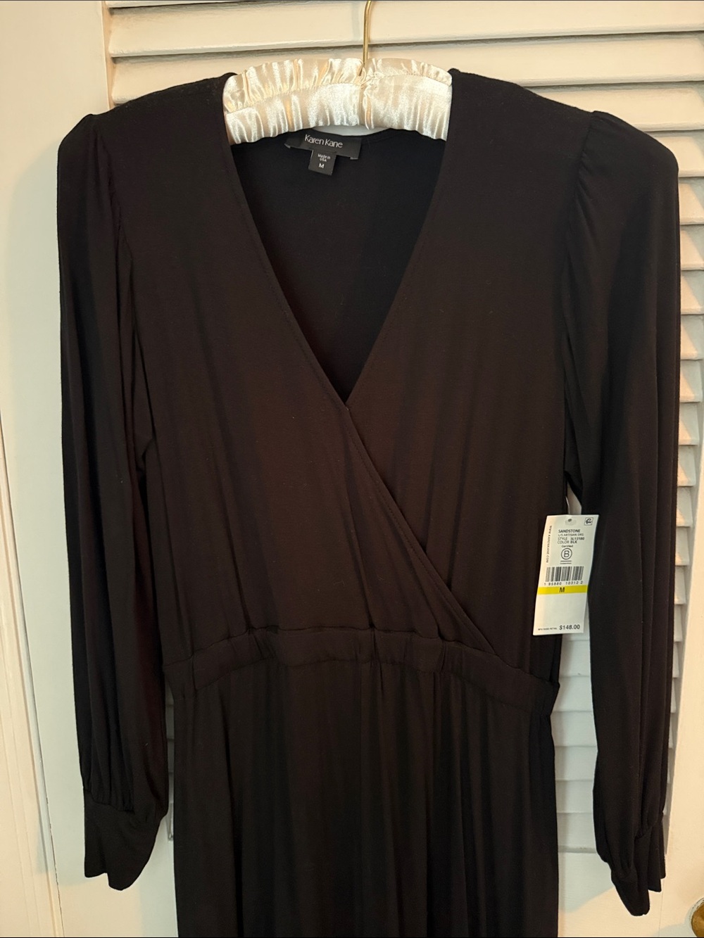 Soft Knit Black Long Sleeve Midi Dress by Karen Kane